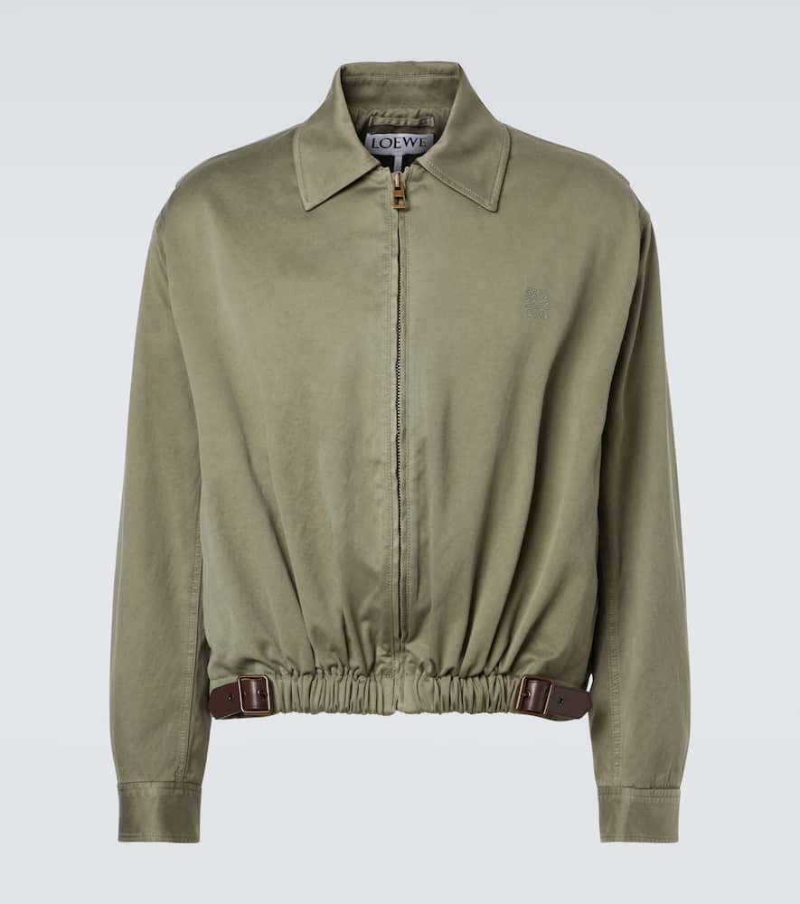Loewe Cotton Blouson Jacket In Green