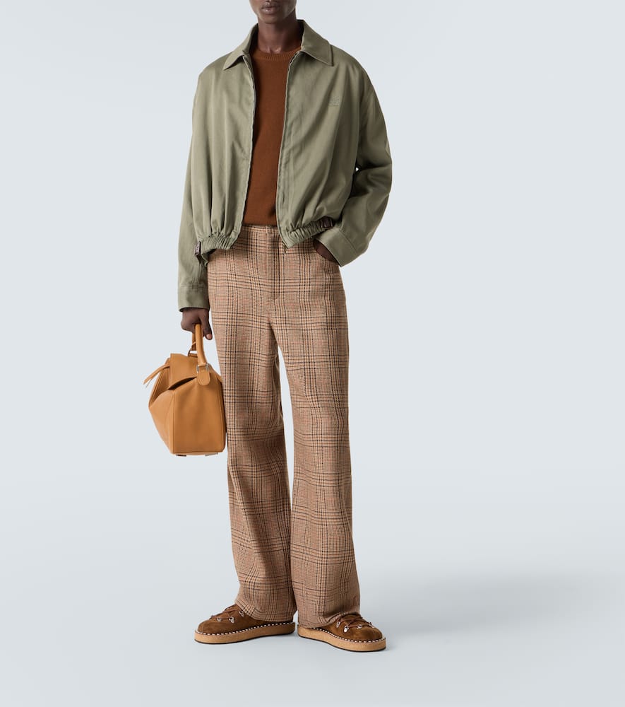 Loewe Cotton Blouson Jacket In Green