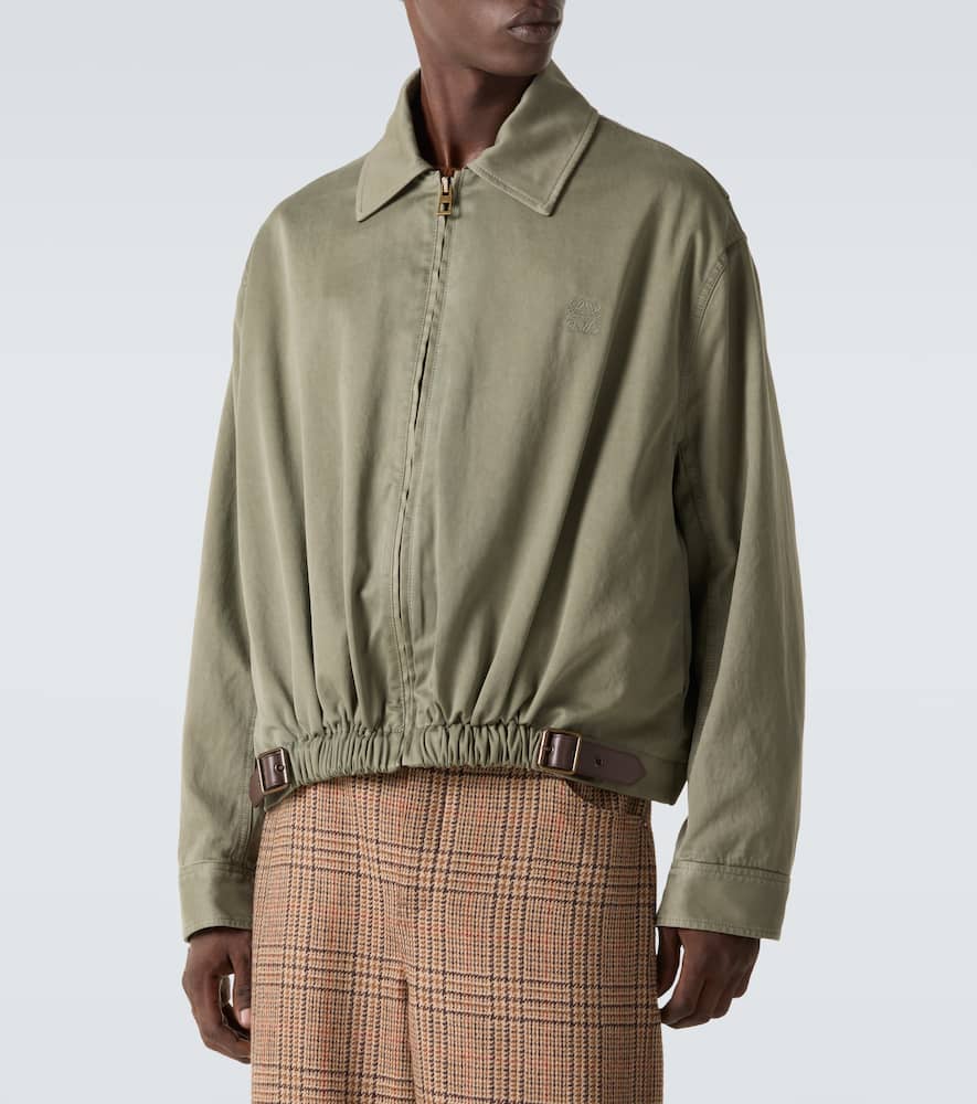 Loewe Cotton Blouson Jacket In Green