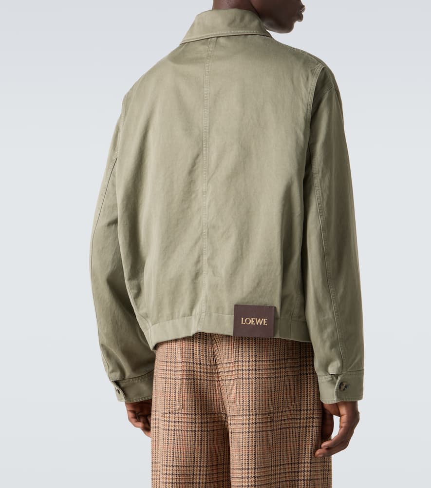 Loewe Cotton Blouson Jacket In Green