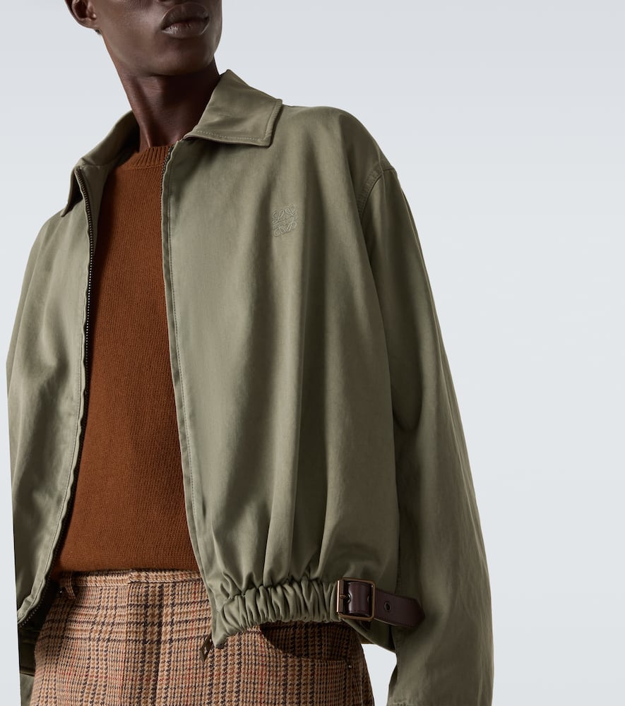 Loewe Cotton Blouson Jacket In Green