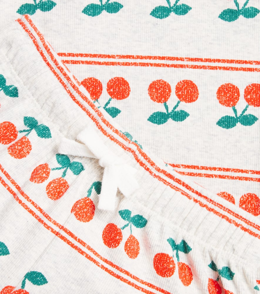 Tinycottons Cherry Printed Cotton-blend Sweatpants In Multi