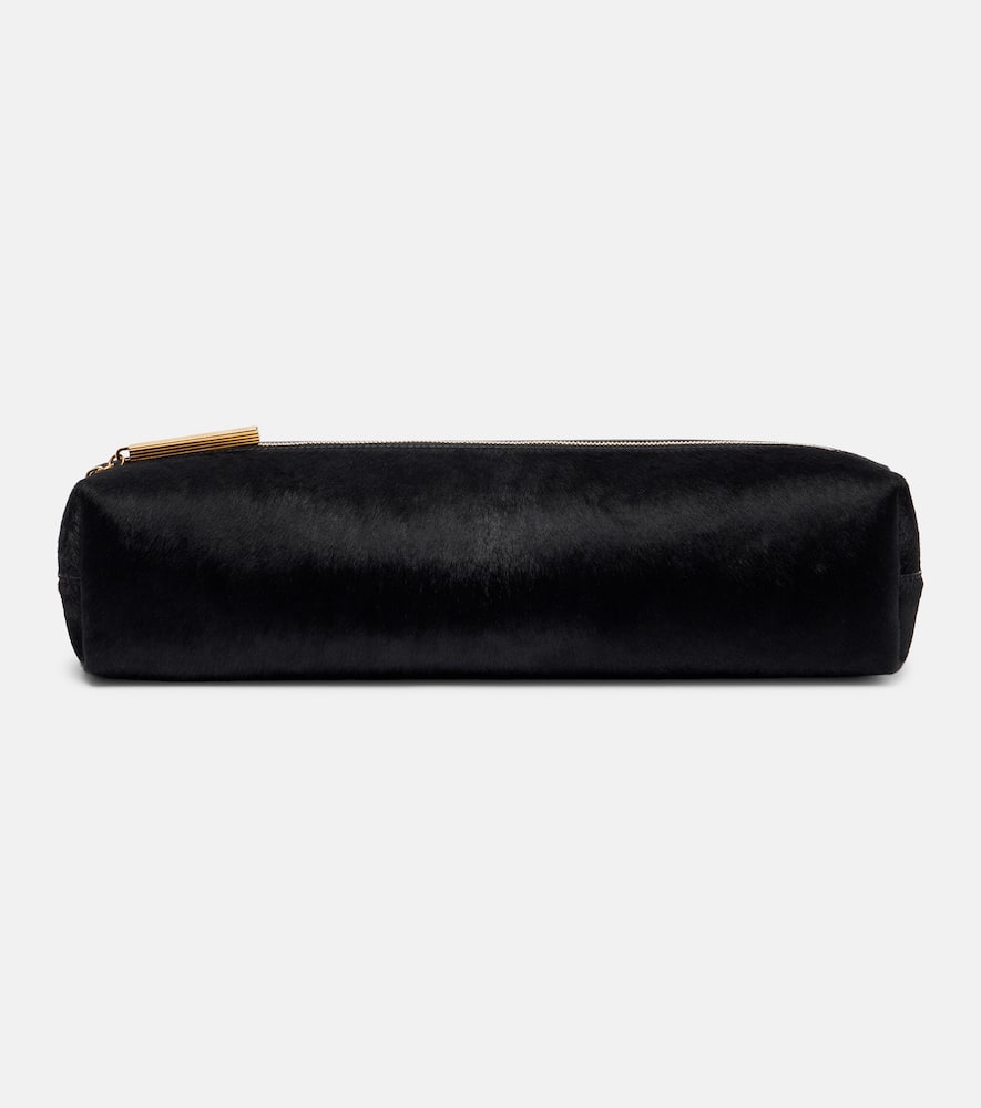 Khaite Kye Calf Hair Clutch In Black