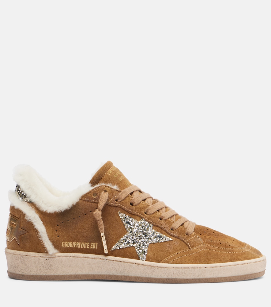 Ball Star Shearling-Trimmed Sneakers