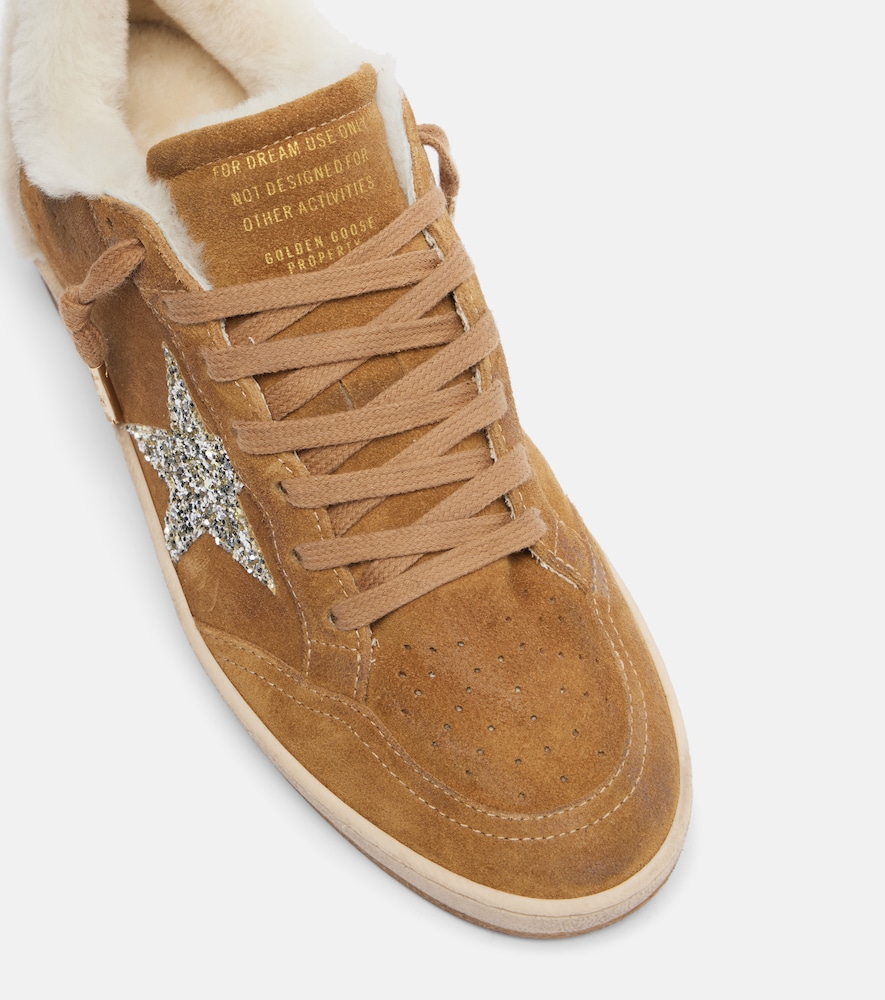 Ball Star Shearling-Trimmed Sneakers