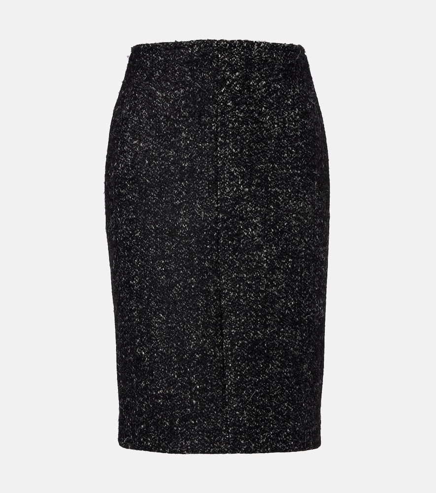 The Row Malva Wool Midi Skirt In Black