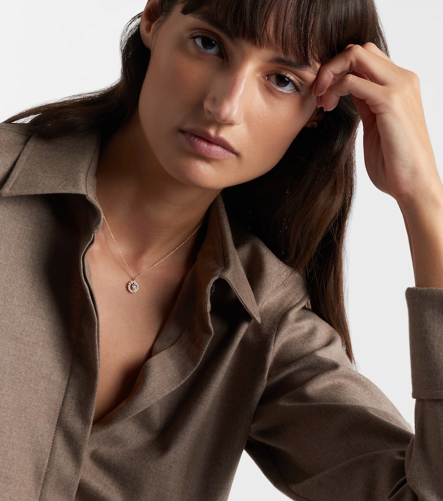 Sophie Bille Brahe Rêve Simple 18kt Gold Necklace With Diamonds In Metallic