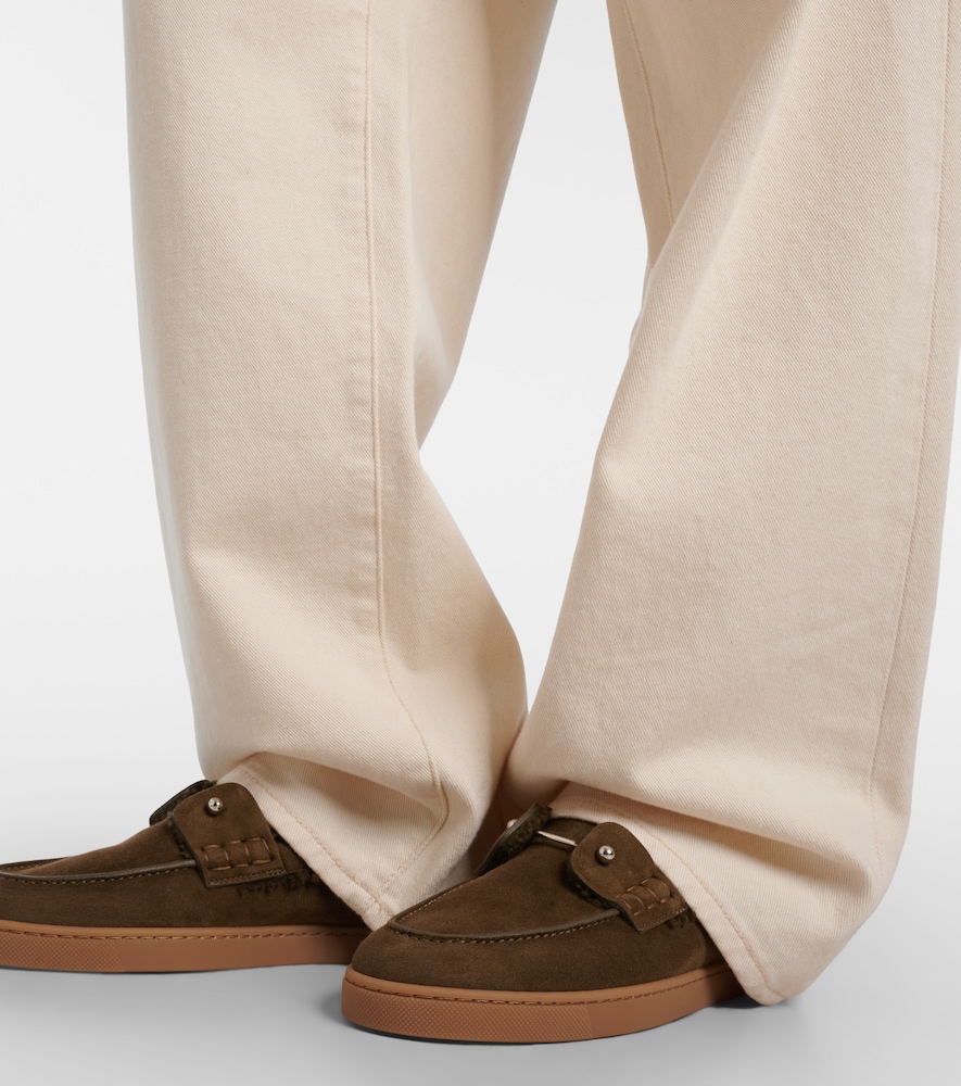 Christian Louboutin Chambeliboat suede slip-on shoes