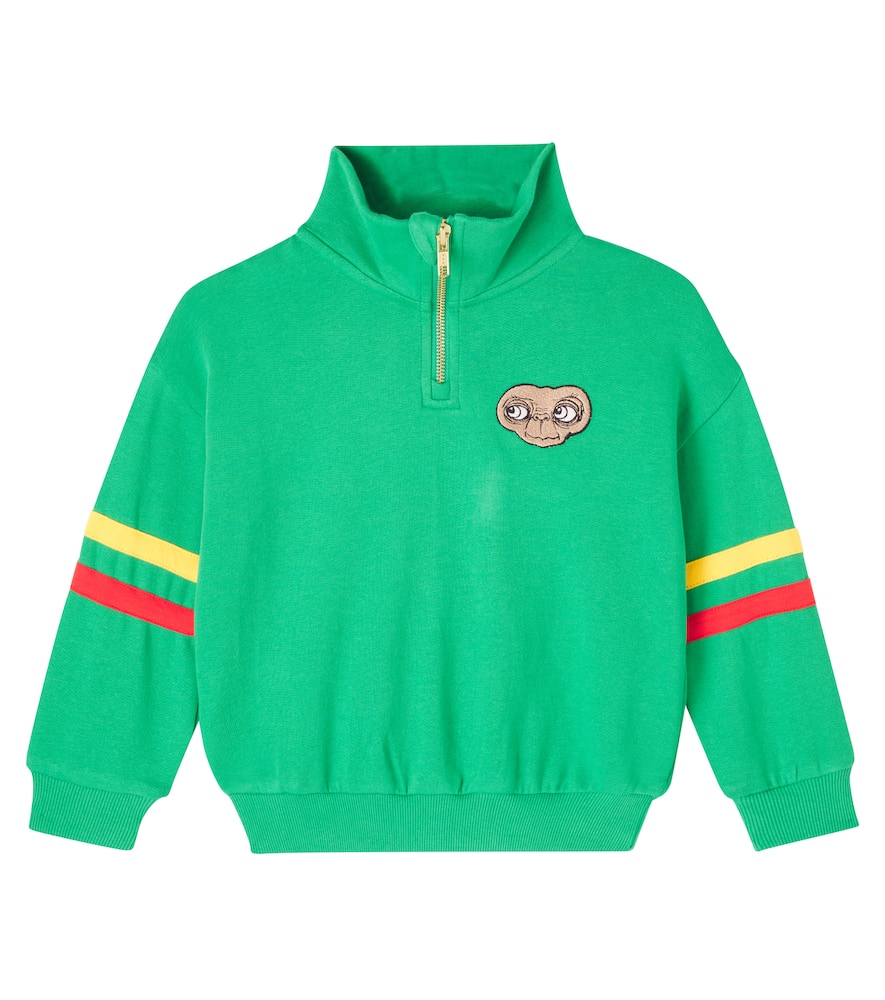 Mini Rodini Kids' X E. T. Cotton Jersey Sweatshirt In Green