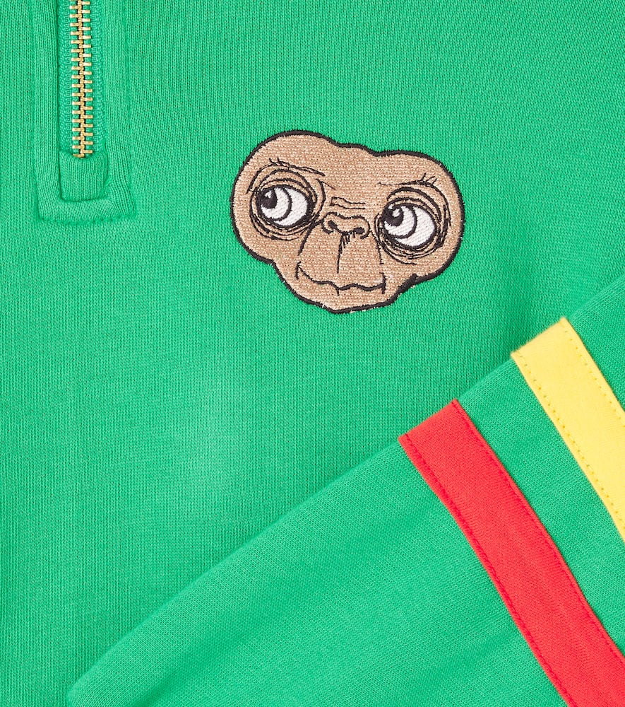 Mini Rodini X E. T. Cotton Jersey Sweatshirt In Green