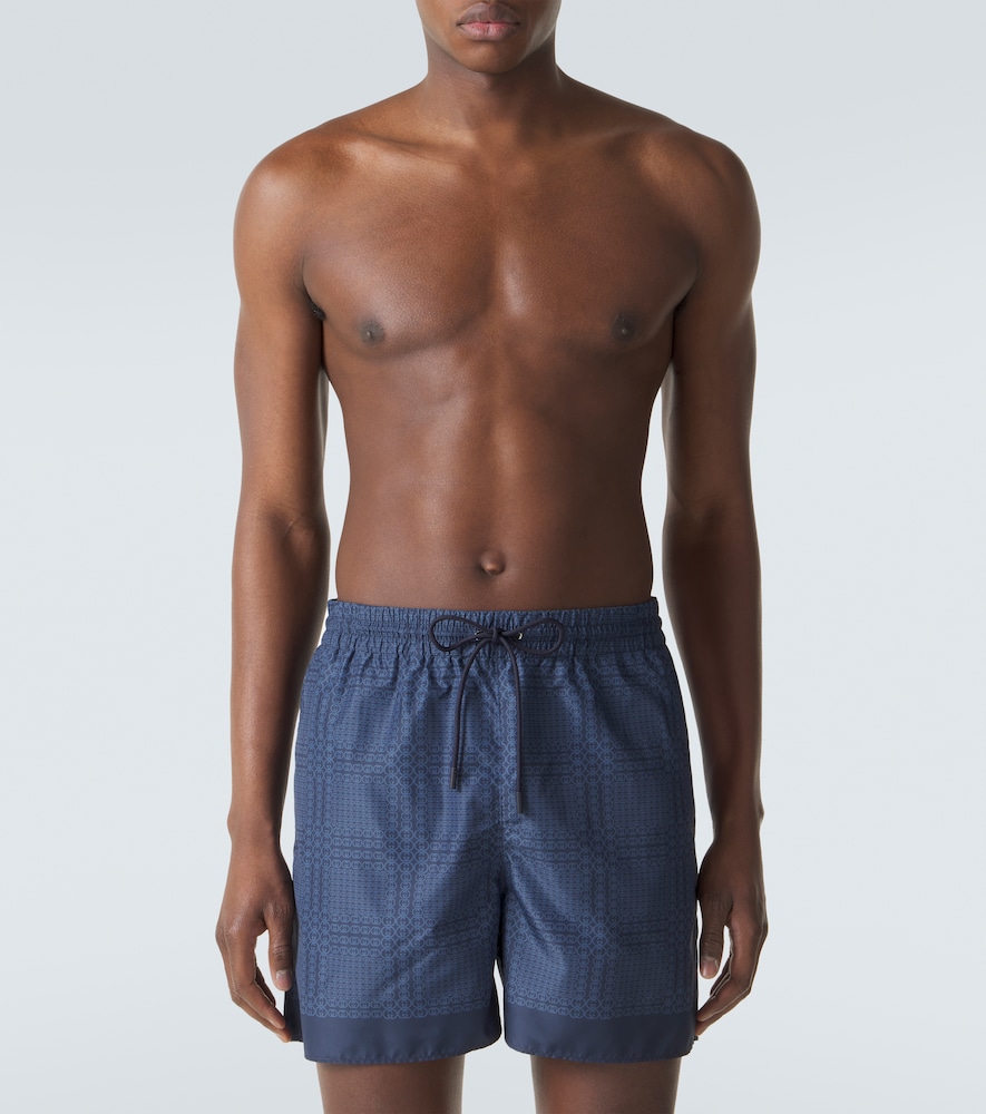 Gucci Gucci Interlocking G Poplin Swim Trunks 