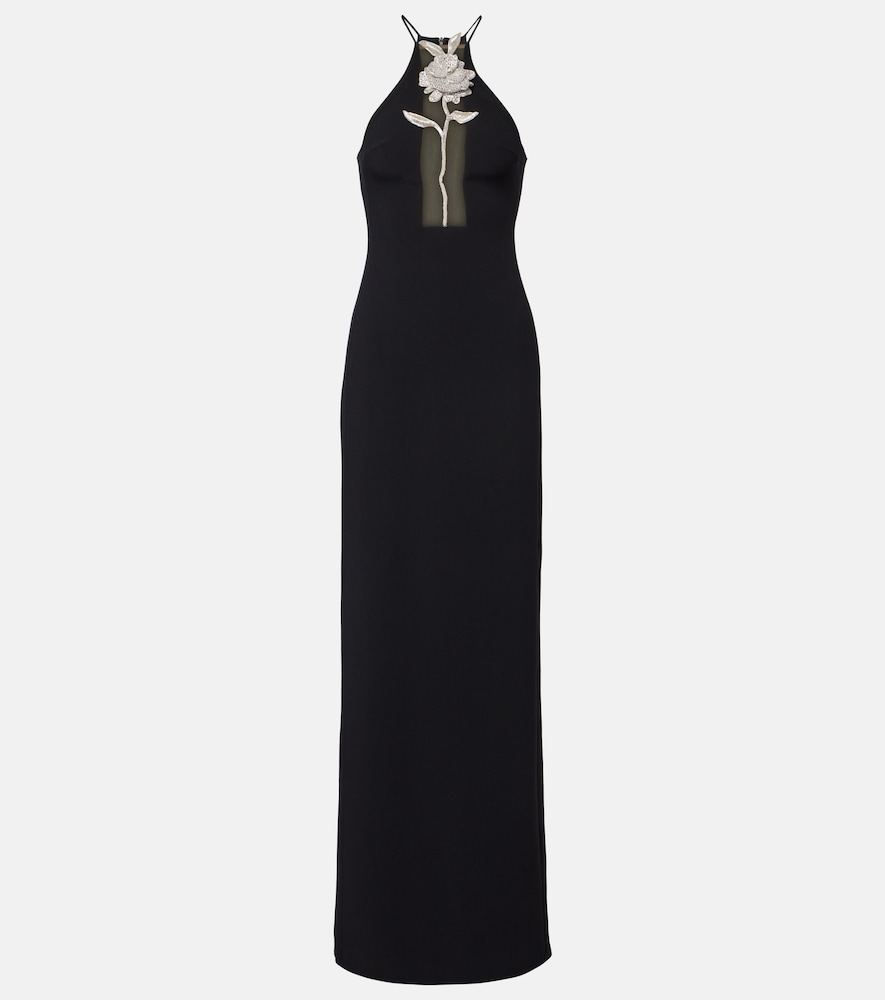 David Koma Embellished halterneck gown