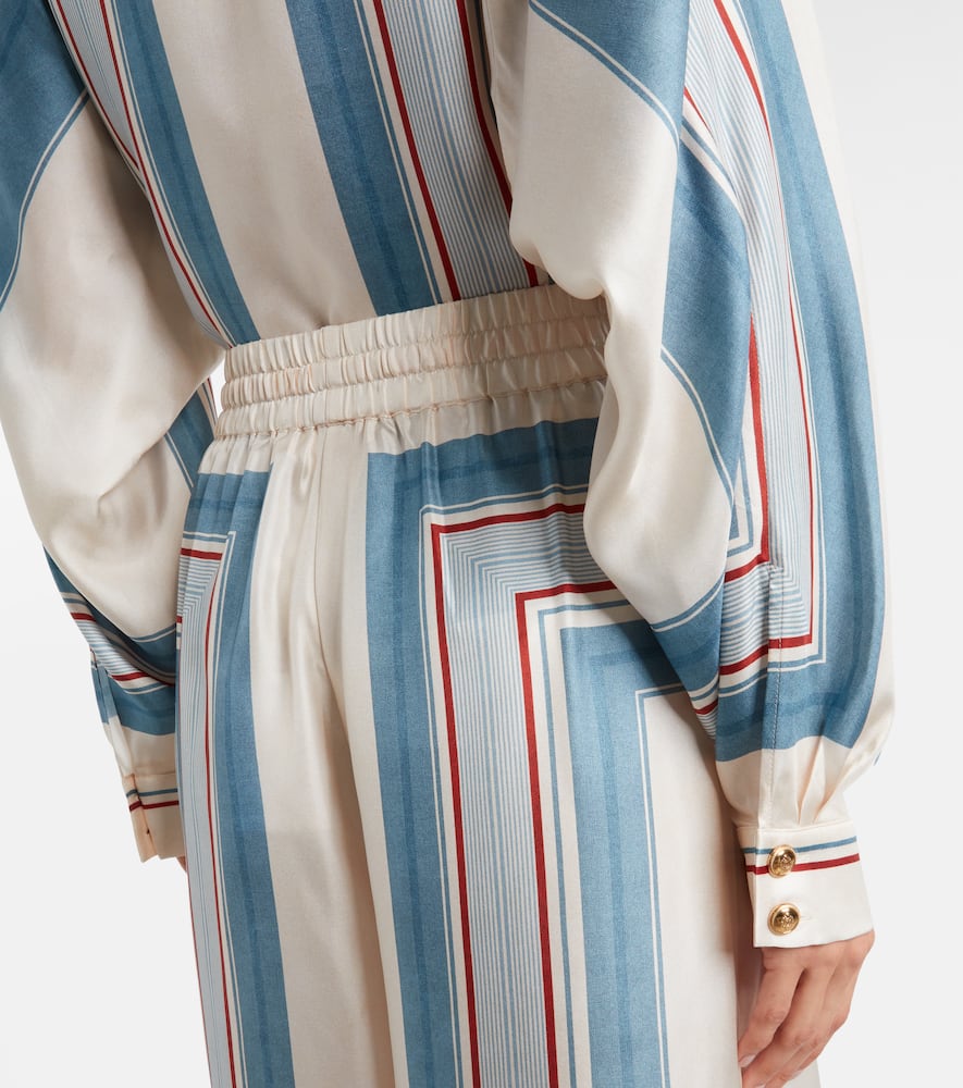 Zimmermann Printed Silk Wide-leg Pants In Multi