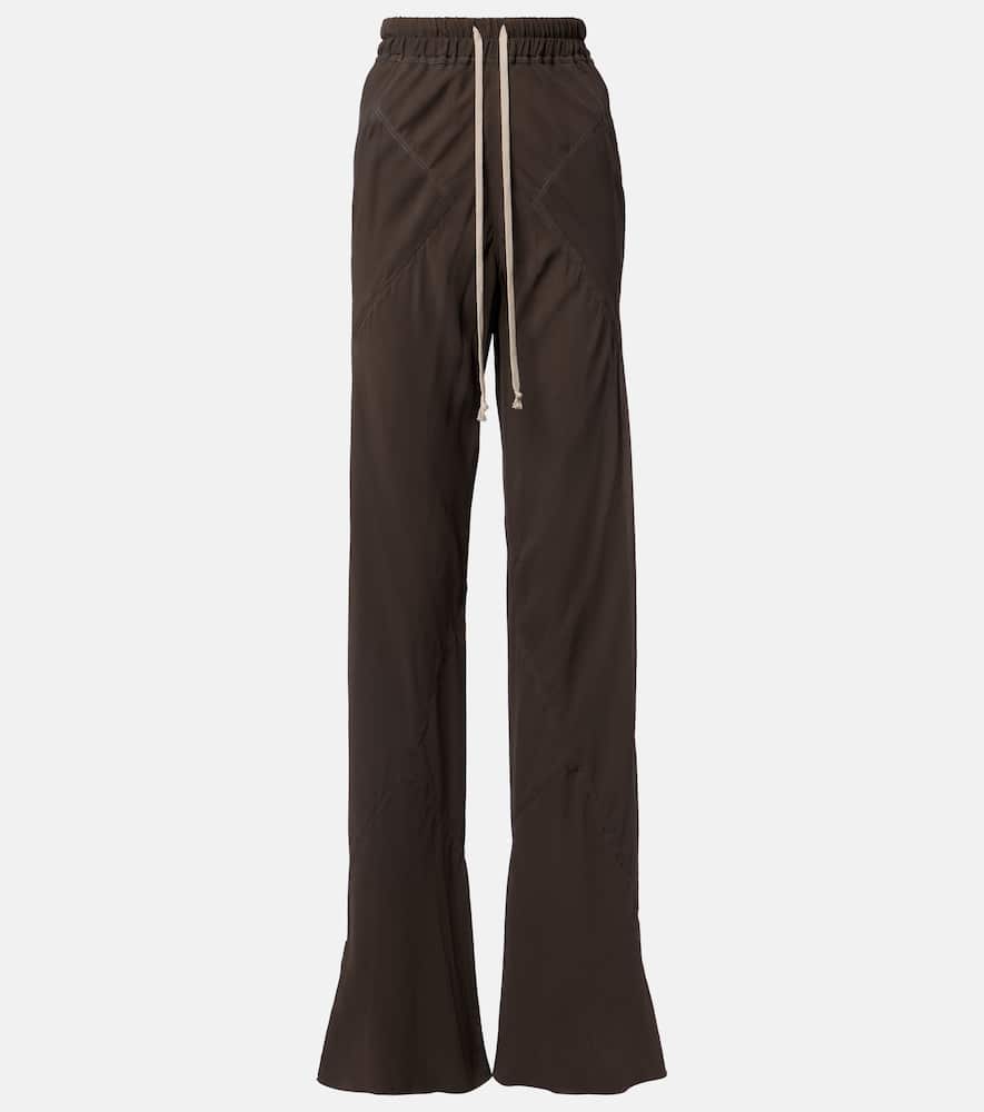 Rick Owens Silk Charmeuse Wide-leg Pants In Gray