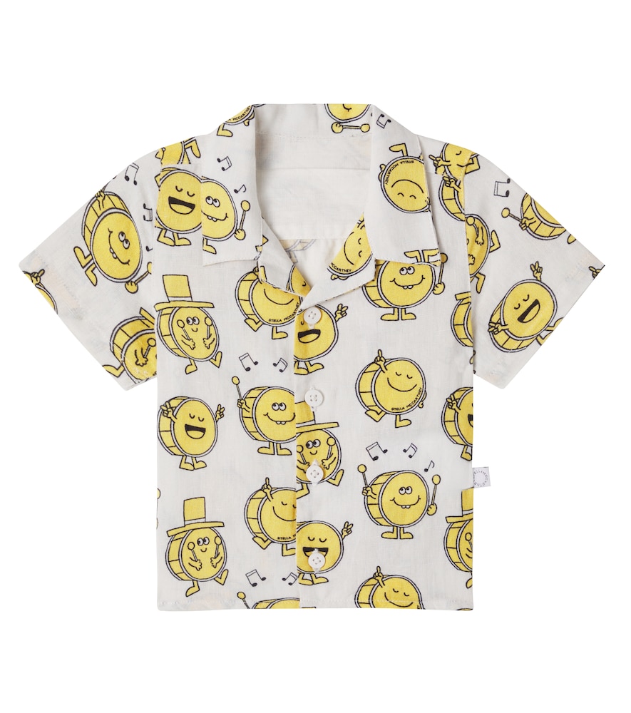 Stella McCartney Kids Baby printed cotton and linen shirt　ステラ マッカートニー キッズ ベビー プリント コットン＆リネン シャツ Stella