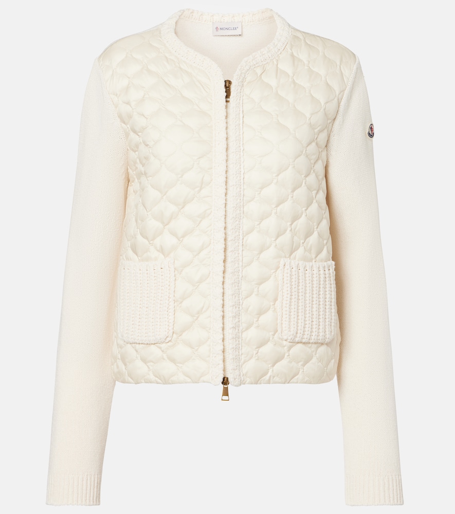 Moncler Women's White Zip-Up Cardigan UK Size 14 - Mytheresa