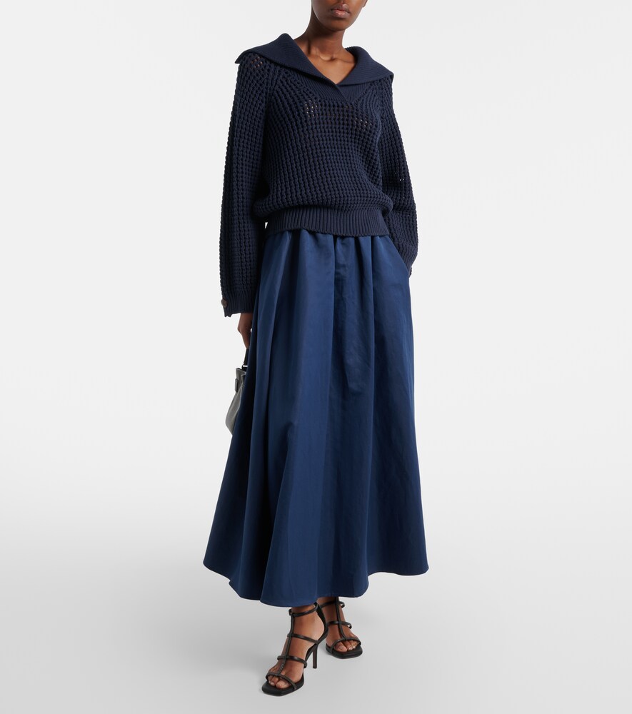 Brunello Cucinelli Cotton-blend polo sweater
