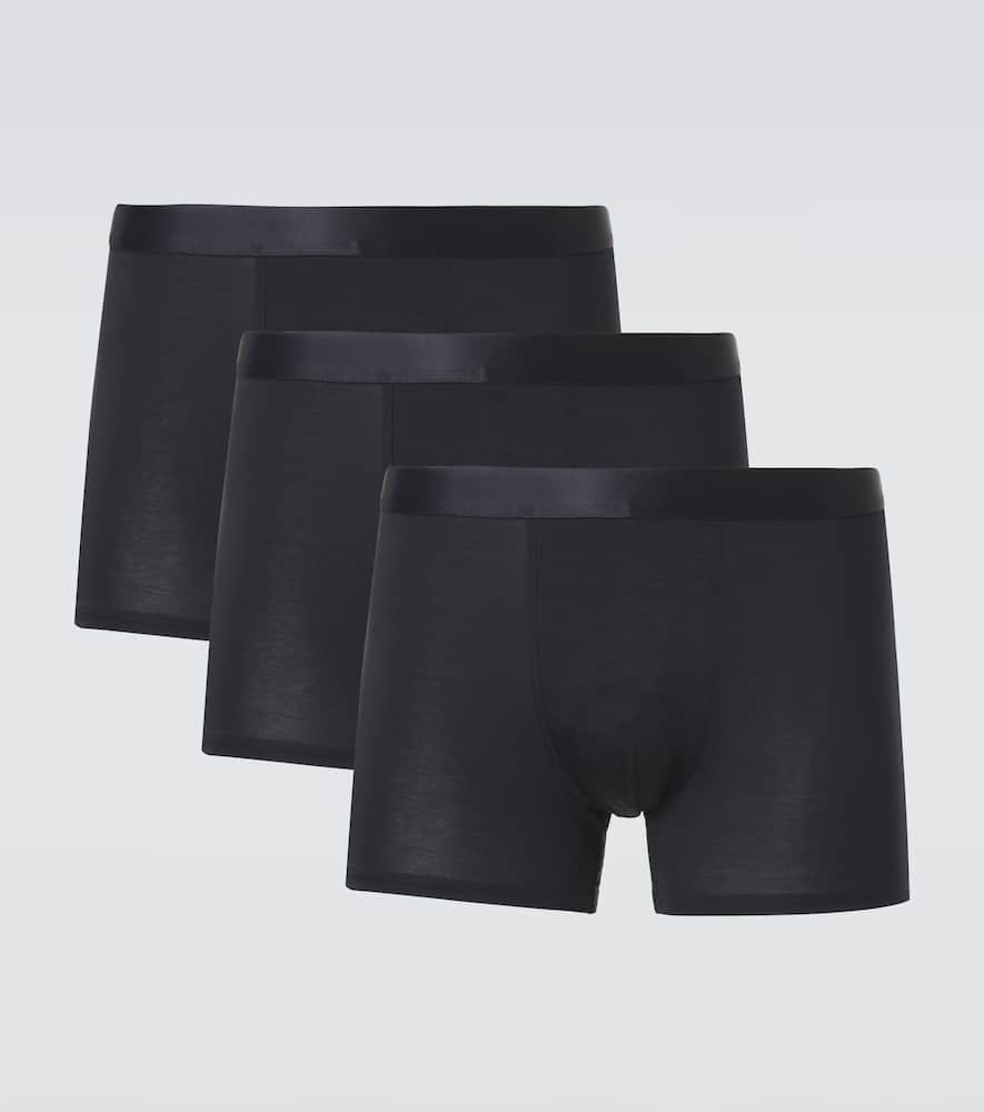 Cdlp Set Of 3 Jersey Boxer Briefs In Black