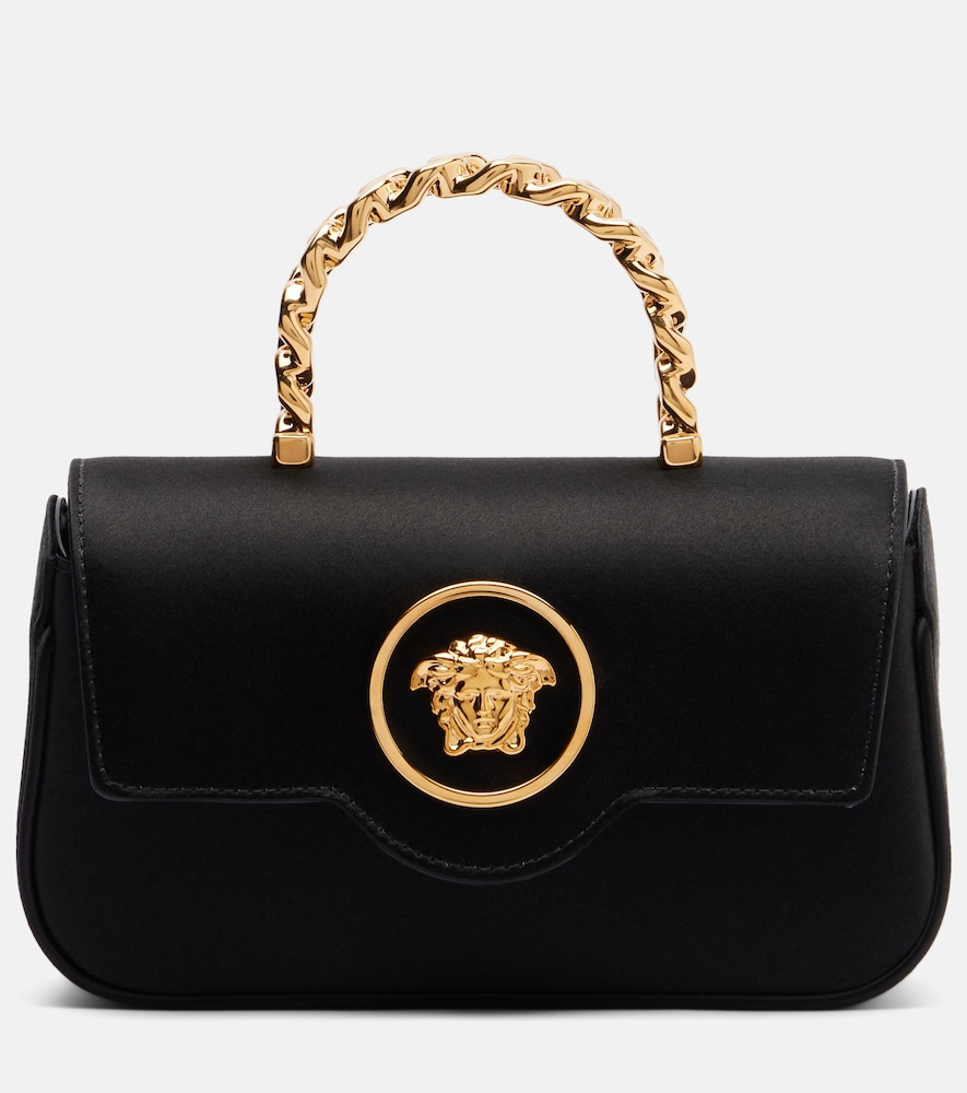 Versace La Medusa Mini satin top-handle bag