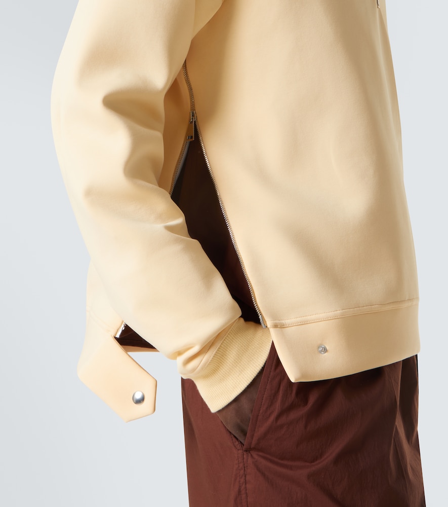 Cotton-Blend Half-Zip Sweatshirt