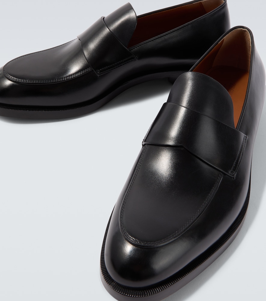  Zegna Zegna Leather Penny Loafers 