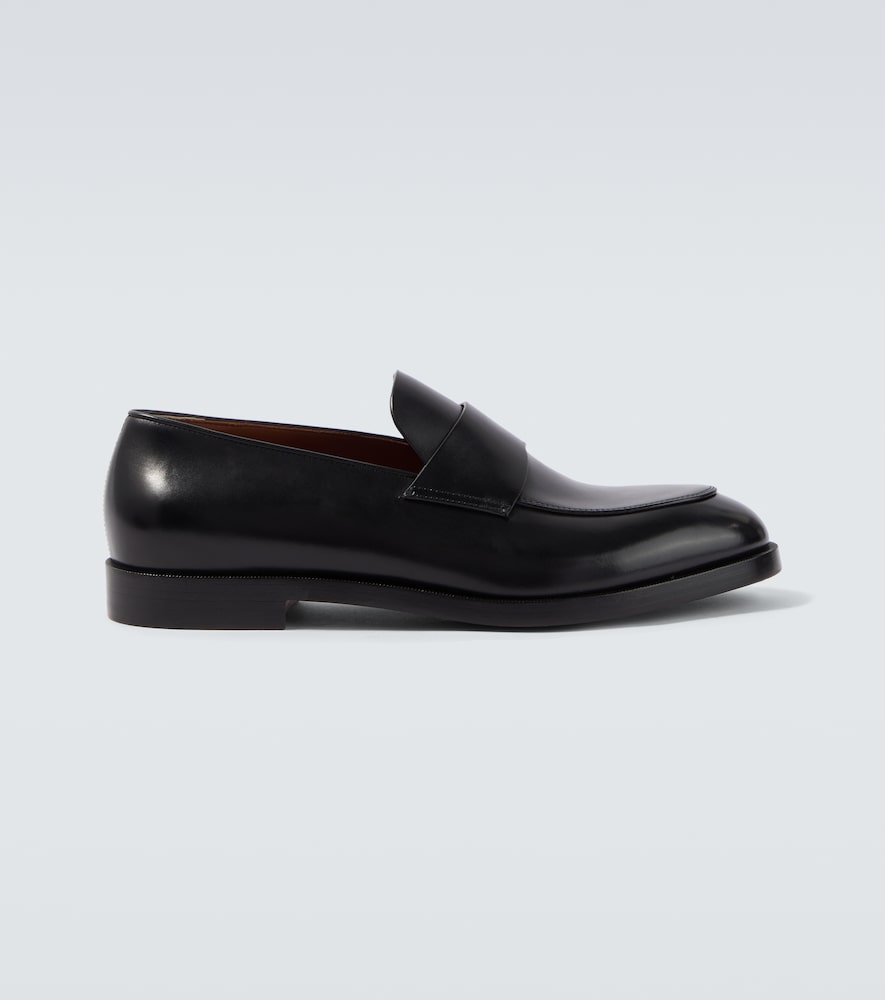  Zegna Zegna Leather Penny Loafers 