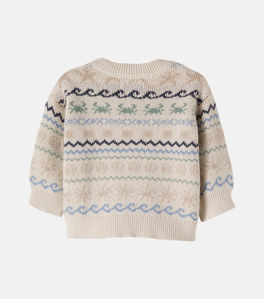  Wheat Wheat Baby Pullover August Aus Baumwoll-jacquard 