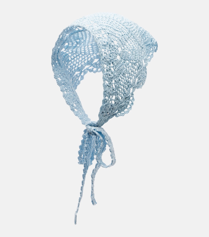 Anna Kosturova Crochet cotton head scarf