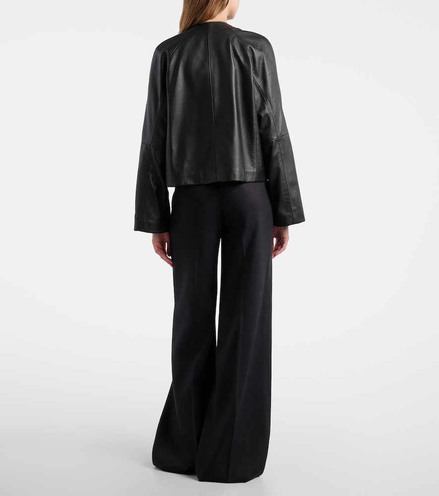  Max Mara Max Mara Pantalones Anchos De Sarga De Lino Y Seda 