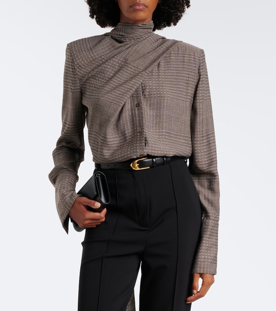 Scarf-Detail Blouse