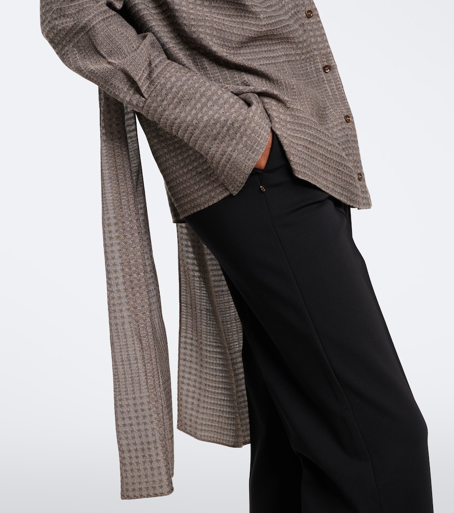 Scarf-Detail Blouse