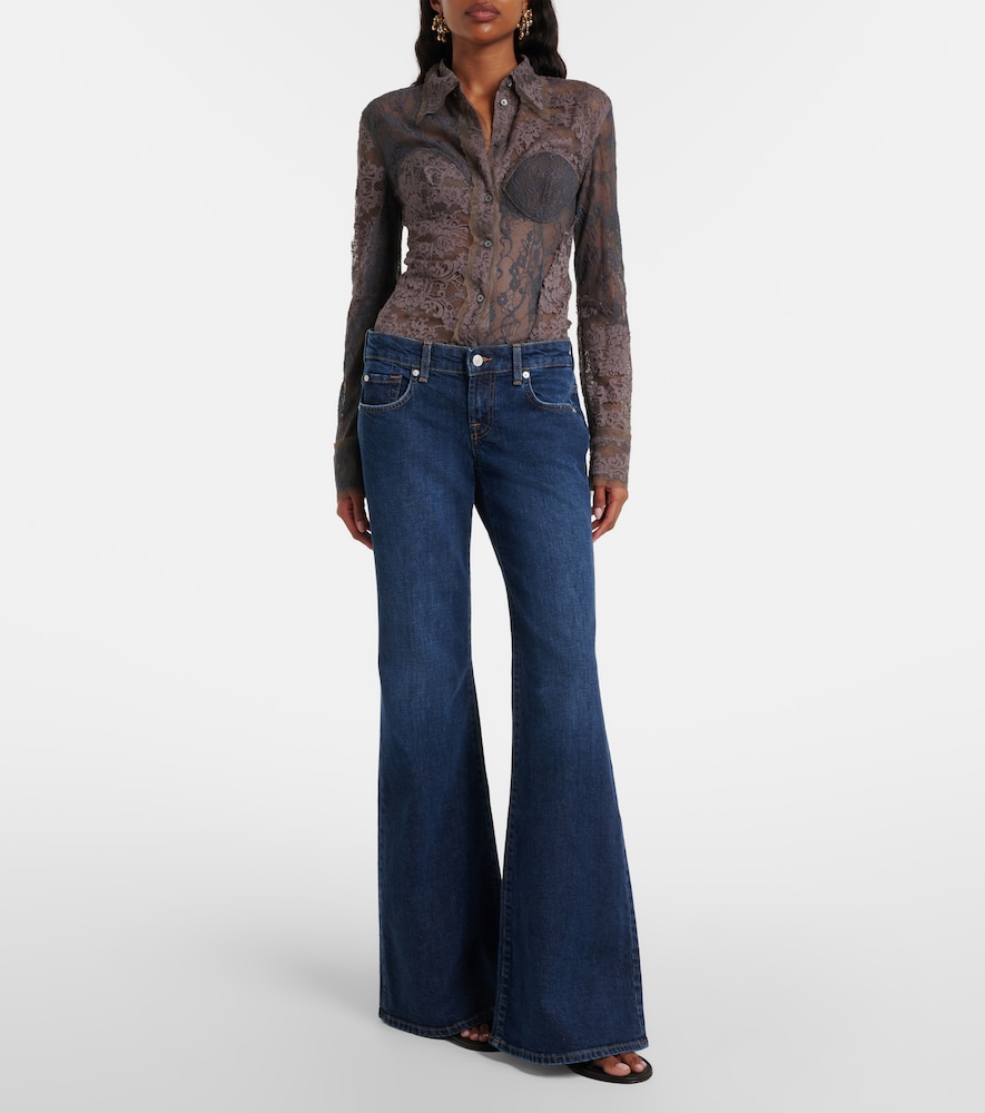 Low-Rise Flared Jeans