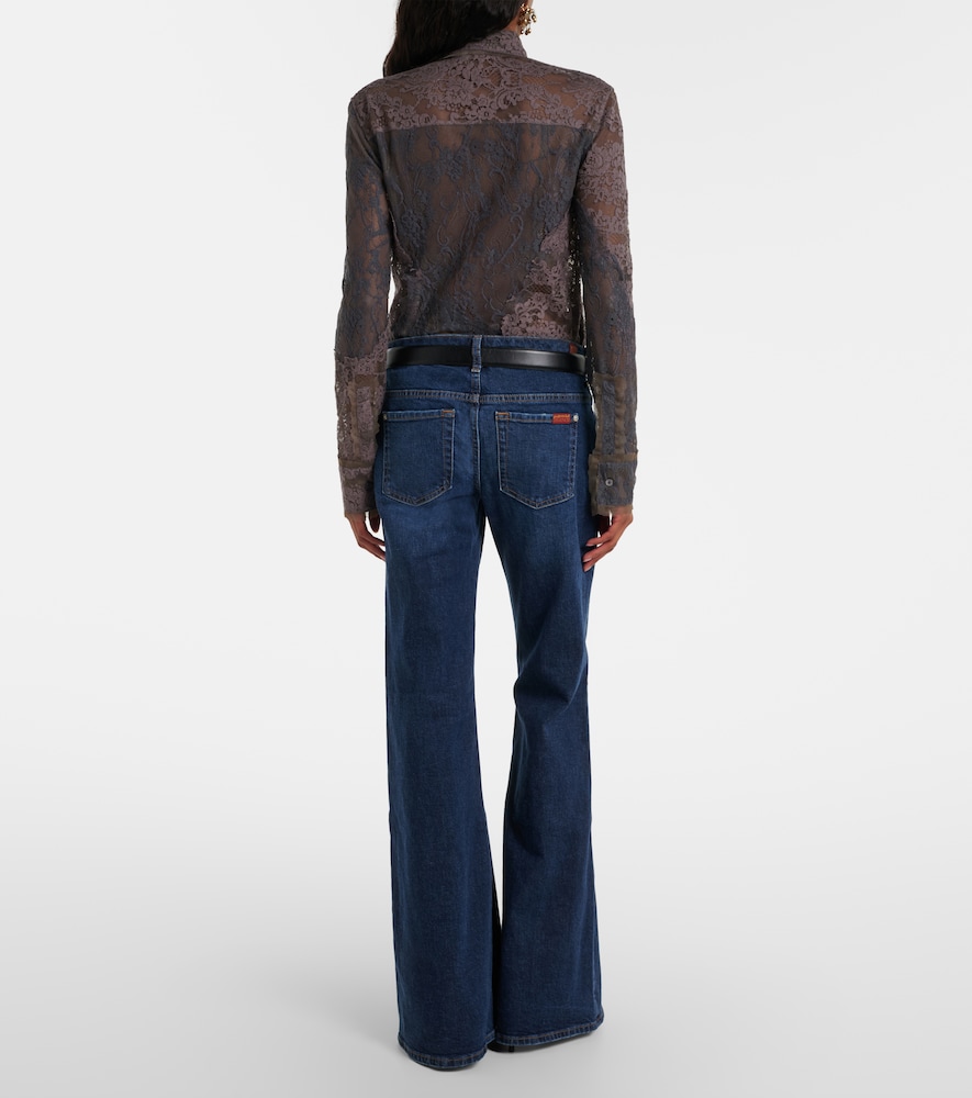 Low-Rise Flared Jeans