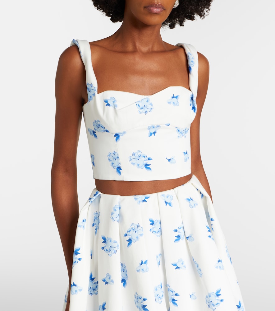  Leo Lin Leo Lin Crop Top Lexi De Algodón Floral 