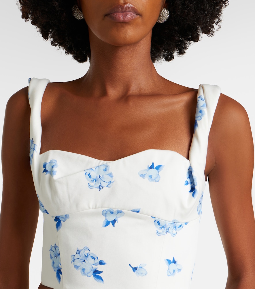  Leo Lin Leo Lin Crop Top Lexi De Algodón Floral 