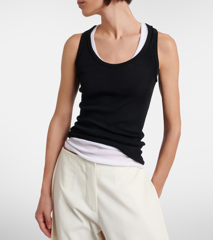 The Row Cendrea ribbed-knit cotton tank top