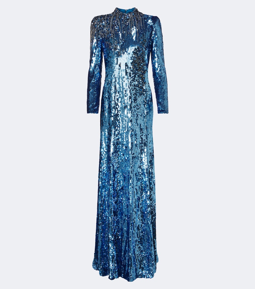 Jenny Packham Abito lungo Lina con paillettes