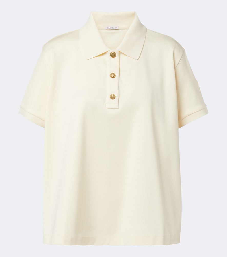 Moncler Women's Yellow Cotton Polo Shirt UK Size 14 - Mytheresa