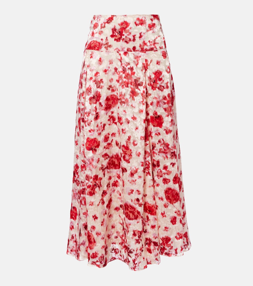 Gonna lunga Hilza in jacquard floreale