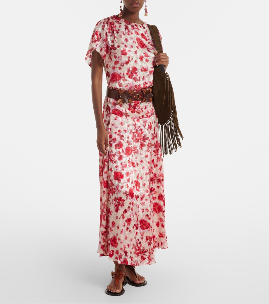 Isabel Marant Hilza floral jacquard maxi skirt