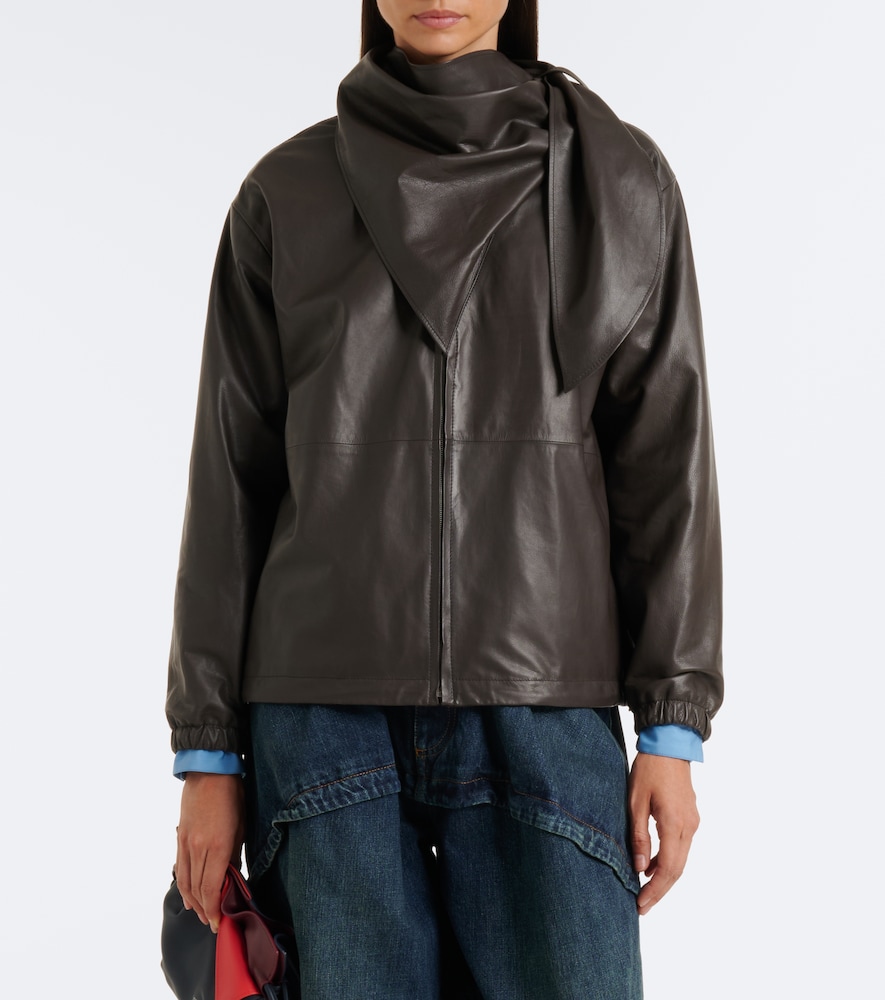 Scarf-Detail Jacket
