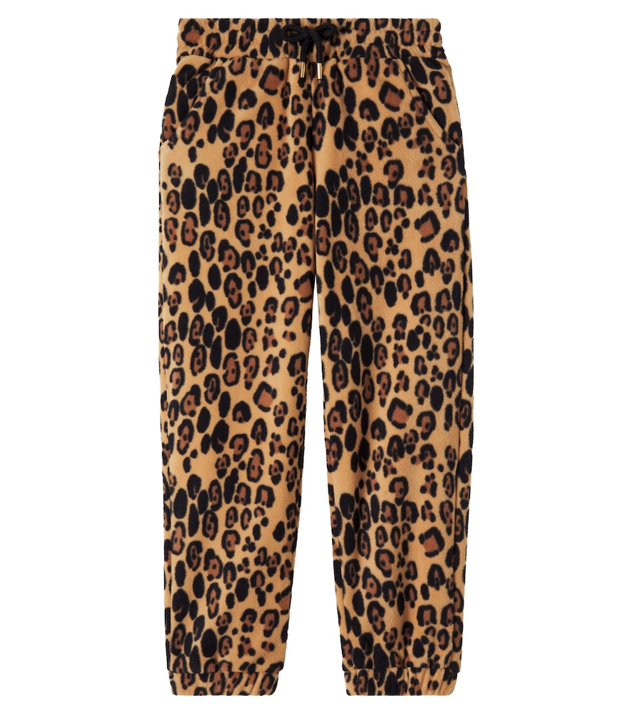 Mini Rodini Brown Leopard Print Fleece Pants M 24/36 - Mytheresa