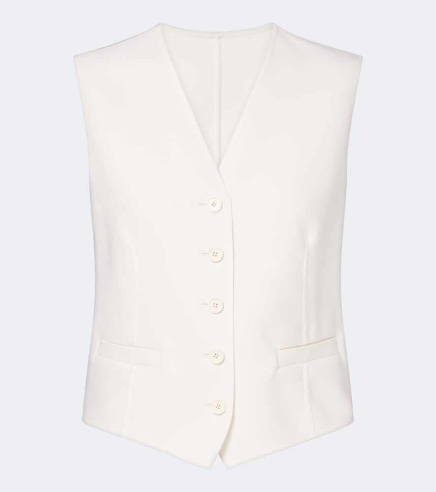 Fendi Virgin Wool Vest In White