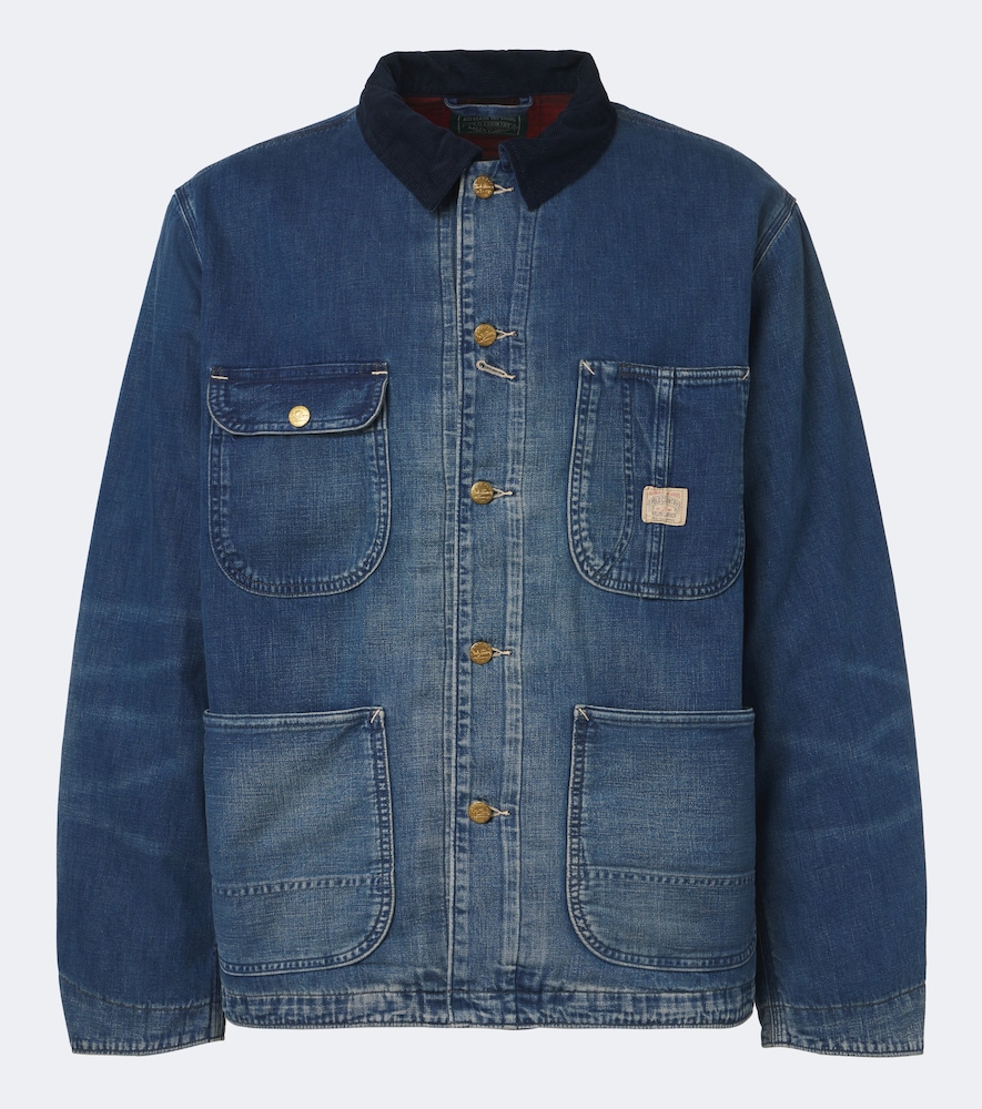 Giacca di jeans con velluto a coste