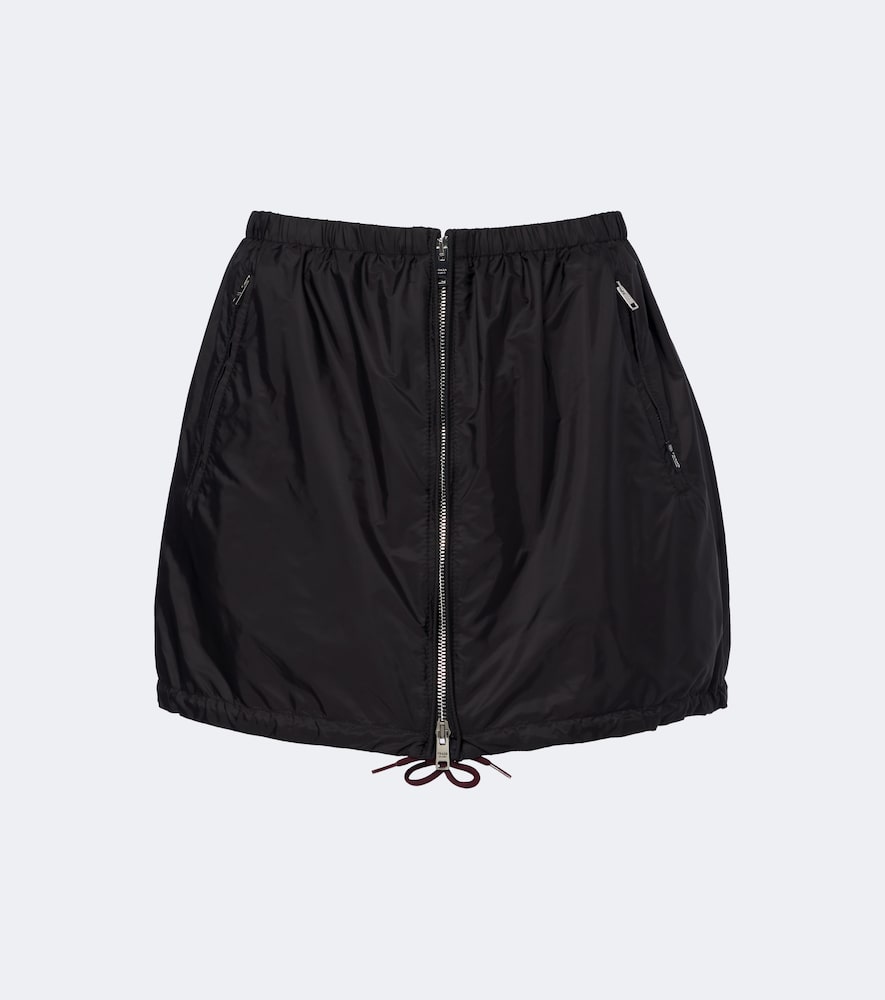 Prada Re-nylon Miniskirt In Nero