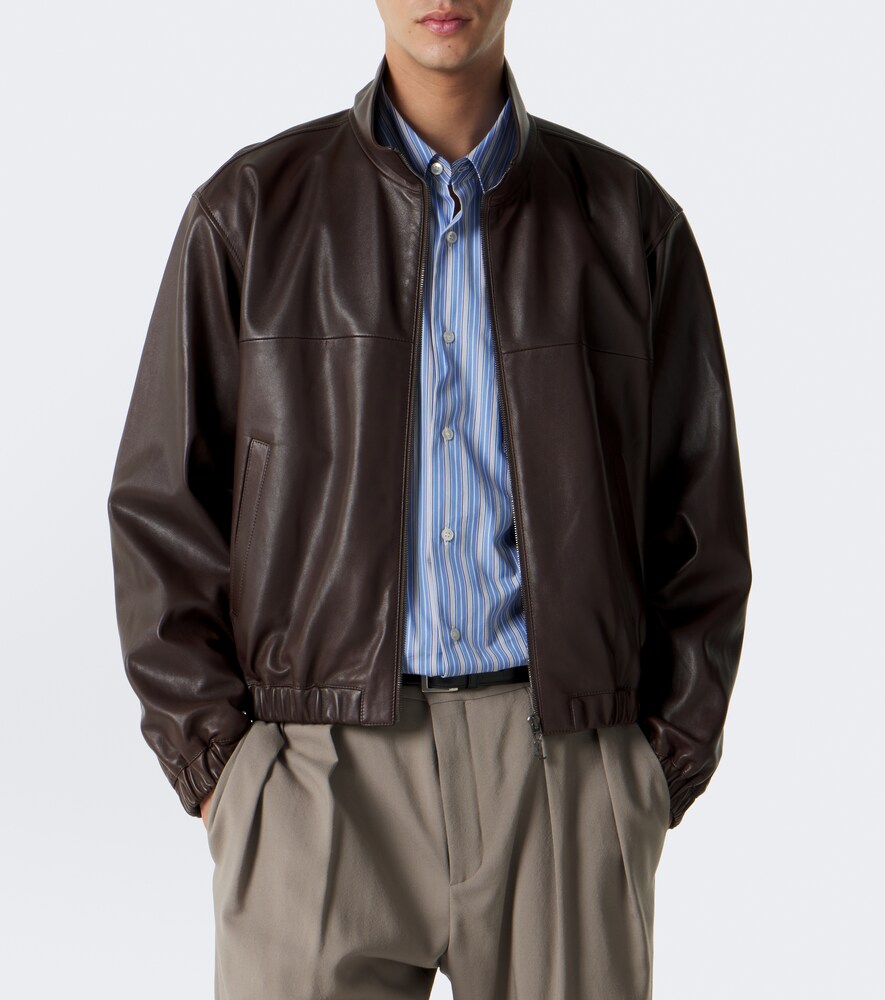 Leather Blouson Jacket