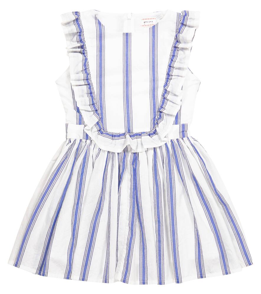 Morley Kids' Flamenco Striped Cotton Dress In White