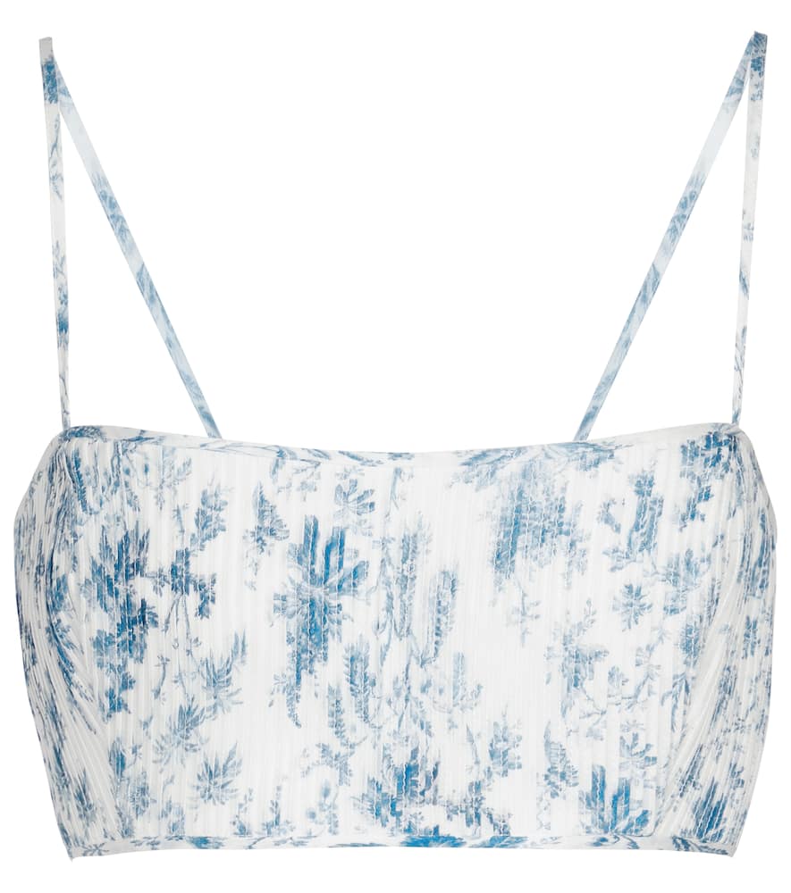 Exclusive to Mytheresa - Clementine cotton and silk crop top