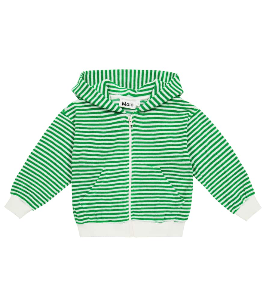 Molo Mel striped cotton-blend hoodie