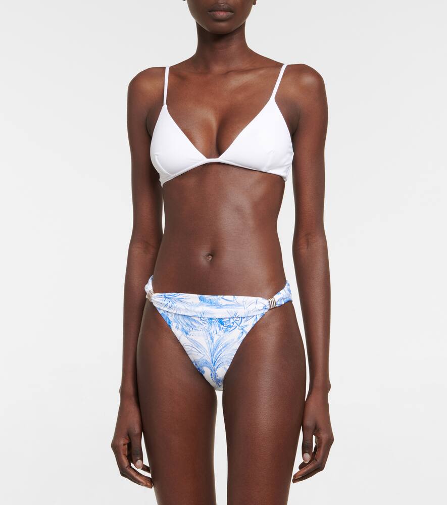 Melissa Odabash Grenada Printed Bikini Bottoms In Baby Blu